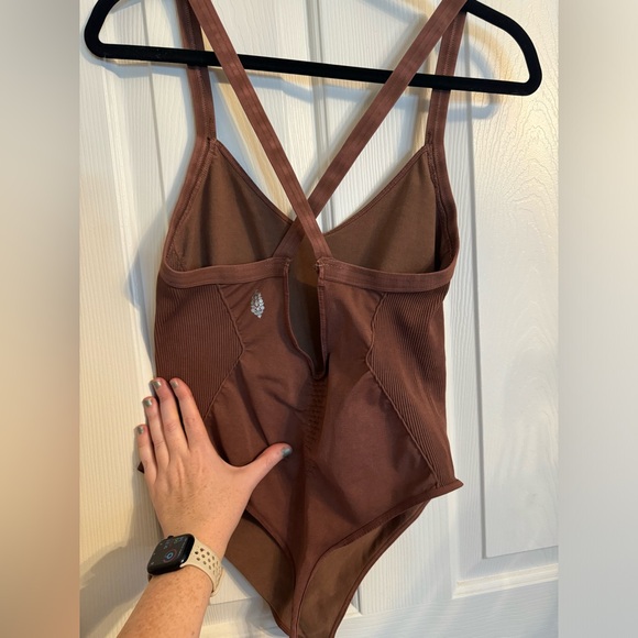 Free People Movement Good Karma Bodysuit in Chocolate NWOT Size XL - Picture 9 of 10